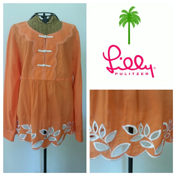Lilly Pulitzer Tops - Xsoldx Lilly Pulitzer orange tunic top m